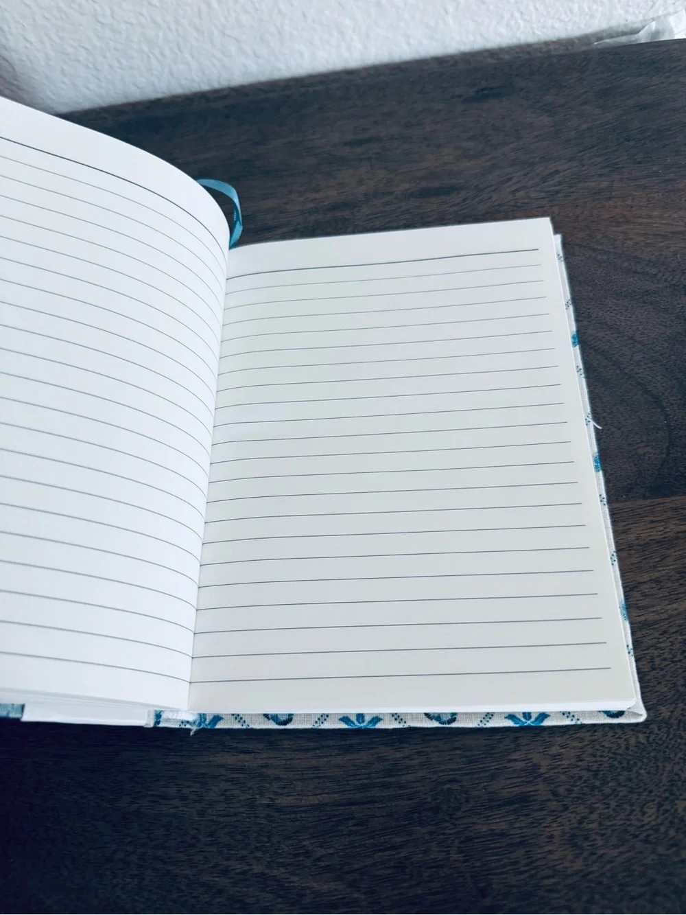 Handcrafted Blue Beaded Fabric Padded Journal Diary Notebook
